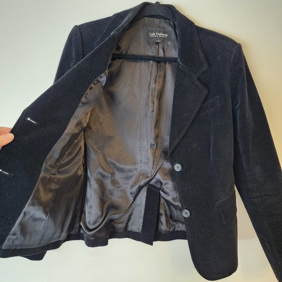LADY HATHAWAY Dark Academia Velvet Blazer SZ M - Picture 3 of 6